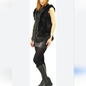 Jennyfer.J 100%Genuine Rabbit Fur VEST, size M(junior)